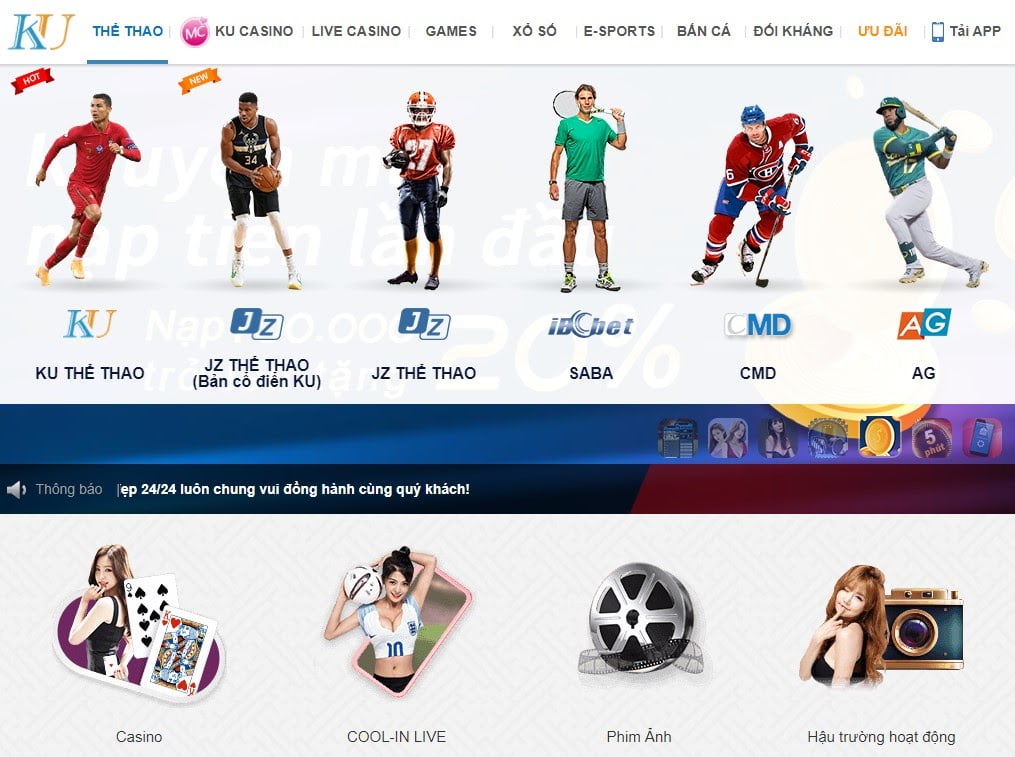 trang web cá cược bóng đá online Kubet Casino