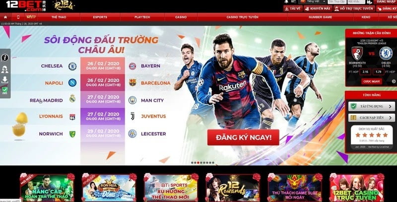Top #2 trang Web cá độ bóng đá qua mạng uy tín nhất Việt Nam hiện nay 