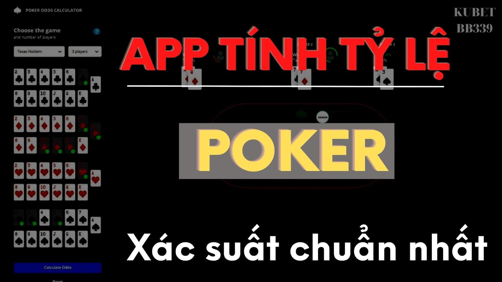 app tính tỷ lệ poker