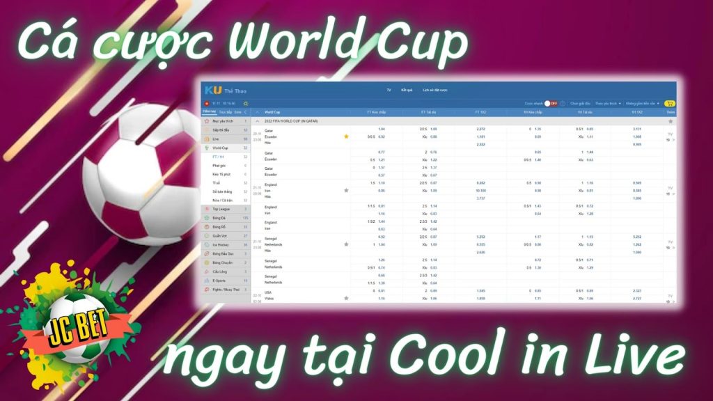 Cool in trực tiếp World Cup