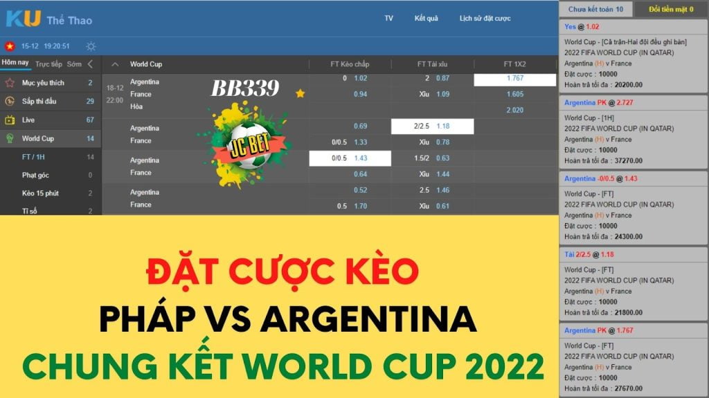 Xem chung kết World Cup 2022 trực tuyến